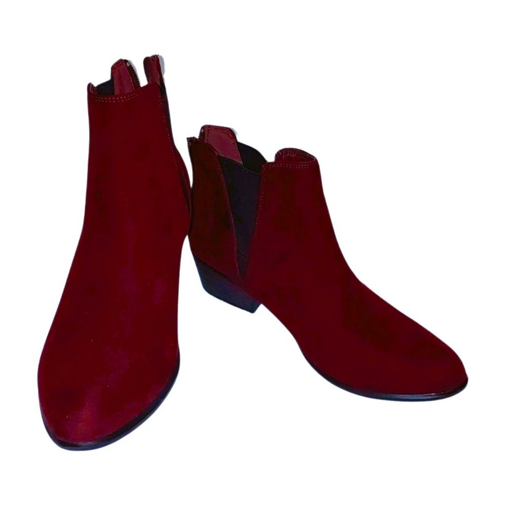 NWOT Esprit Tiffany Style Ankle Boots in Bordeaux Size 7 1/2M